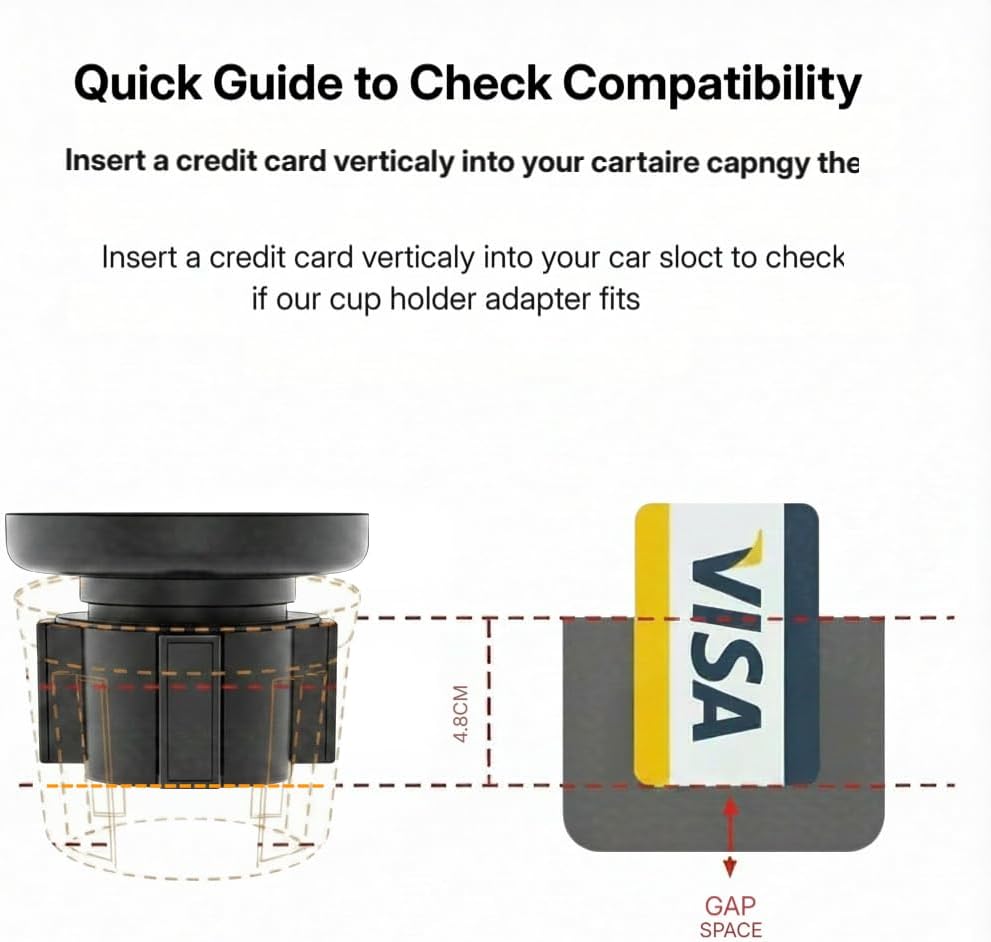 Water Cups Holder Expanders 2 in 1 Cup Holders Drinks Storage Expander Case for Cars Trucks Autos Universal Car Cup Holder for,Insert with Expandable Base, Fits Yeti, Hydroflask, Large Water Bottles