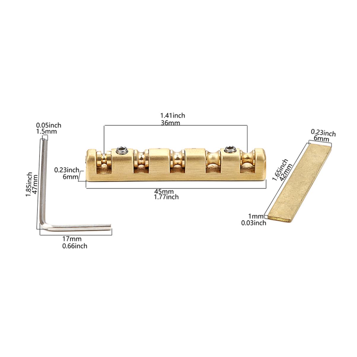 GOOHOCHY String Nuts Upper String Nuts for Guitars Nut Bass Strings Accessory Music Nuts