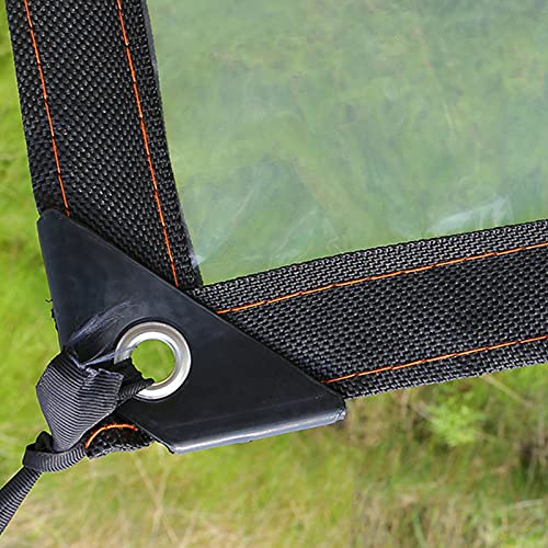 Lona impermeable transparente espesar con ojales de plastico para exterior 6