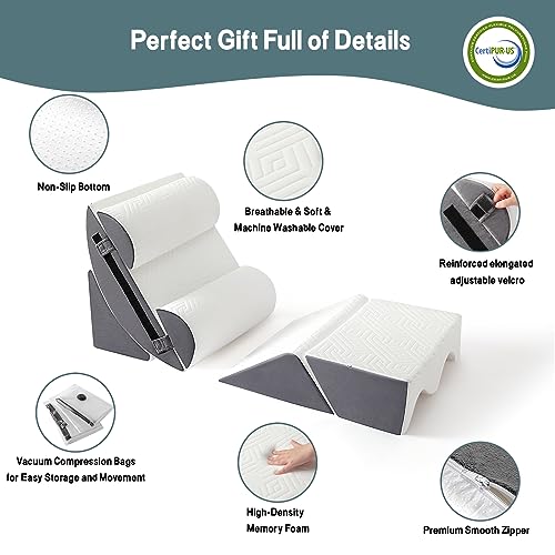 Yojoker 6Pcs Orthopedic Bed Wedge Pillow Set For Sleeping, Post Surgery Foam For Body thumb #2