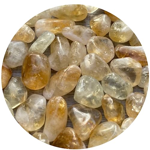 Image of GAF TREASURES 1 /2 LB Citrine Tumbled Stones, Polished Citrine Gemstone, Citrine Healing Crystals (Citrine)