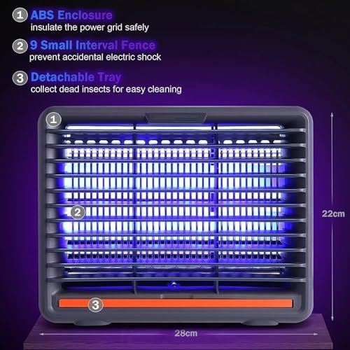 Image of Mosquito Killer, Fly Insect Killer Machine, Insect Bug Zapper,Fly Catcher and Trap Killer LED Lamp for Restaurants,Home, Kitchen, Kids Bedroom, Indoor, Outdoor Office.