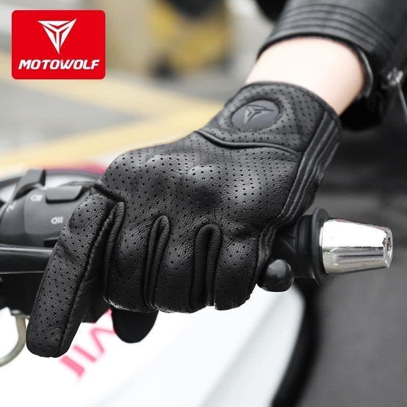 MOTOWOLFバイクグローブ 山羊皮 メッシュ レザー グローブ 手袋 MOTOWOLFバイクグローブ 山羊皮 メッシュ レザー グローブ 手袋