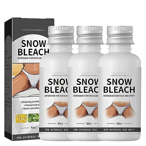 Snow Bleach Cream for Private Part, Intimate Areas-Underarm, Neck, Armpit, Knees, Elbows, Dark Spot Remover Cream for Face and Body (3 Pcs)
