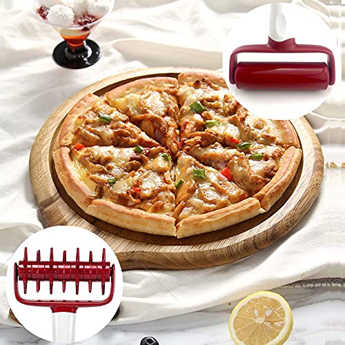 Aoobaba Pizza Pie Dough Roller,Time-Saver Pizza Dough Rolling Pin For Pizza Pie Crust Pastry Dough Cake Pie Cookies Bread Pastry(Dough Roller) #TOP5
