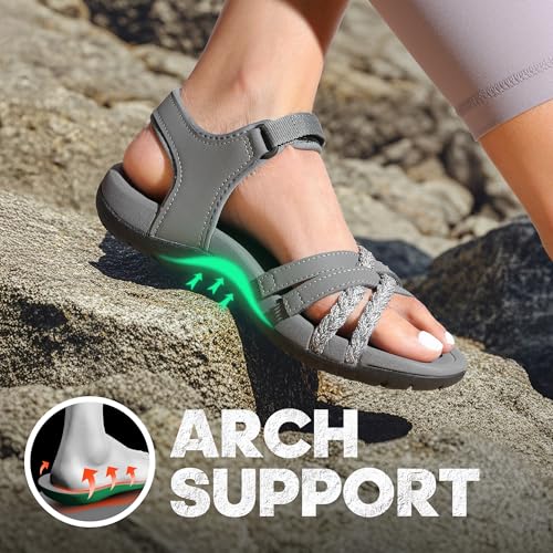 Image of DREAM PAIRS Womens Sandals Light Weight Hiking Sandals for Women Comfortable Athletic Quick-Drying Walking Hiking Water Sandals