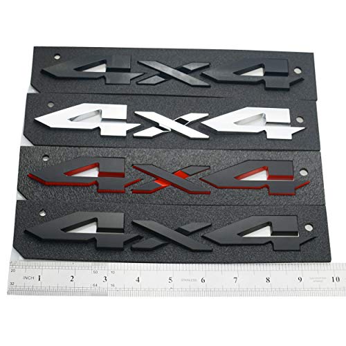 Image of 1X 4X4 Emblem Badge 3D Logo Decal Tailgate Replacement for 1500 2500 3500 2019-2020 (Matte Black)