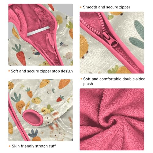 GuoChe Dog Carrots Sherpa Lined Toddler Hoodie3