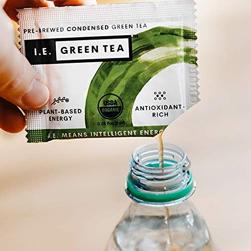 I.e. Green Tea Organic Peach Flavor Green Tea, Caffeinated — Pure, Instant, Liquid Tea Concentrate (4 Boxes Of 8 Packets) #TOP2
