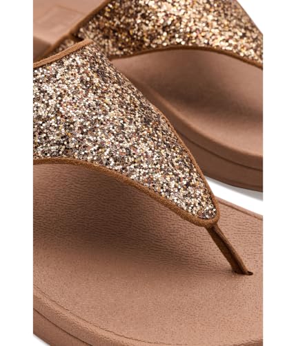 Image of FitFlop Lulu Multi-Tonal Glitter Toe-Post Sandals