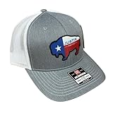 Justin Baseball Cap Buffalo Texas Flag Heather Grey