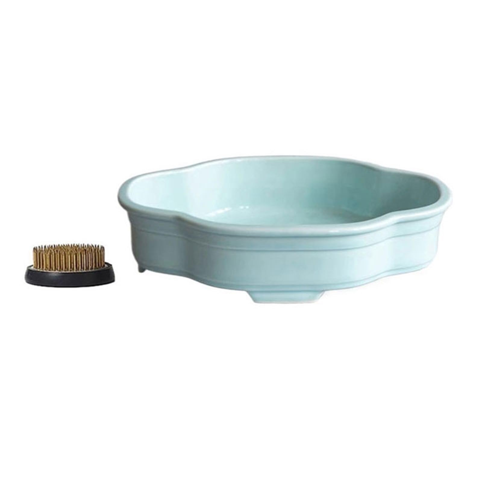 Kx9Lb8d plant saucer Tabletop Creativity Flower Arranging Decor Saucer with Floral Pins Flowerpot Drip Tray flower pot saucer