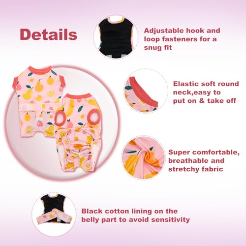 Image of CuteBone Recovery Suit for Dogs Cats After Surgery, Prevent Licking Dog Onesies Pet Surgery Recovery Suit Shirt Abdominal Wounds Bandages SSF10S