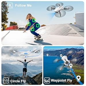 Remote control and app interface showing real-time 5G FPV video feed from the 2K HD GPS Drone.