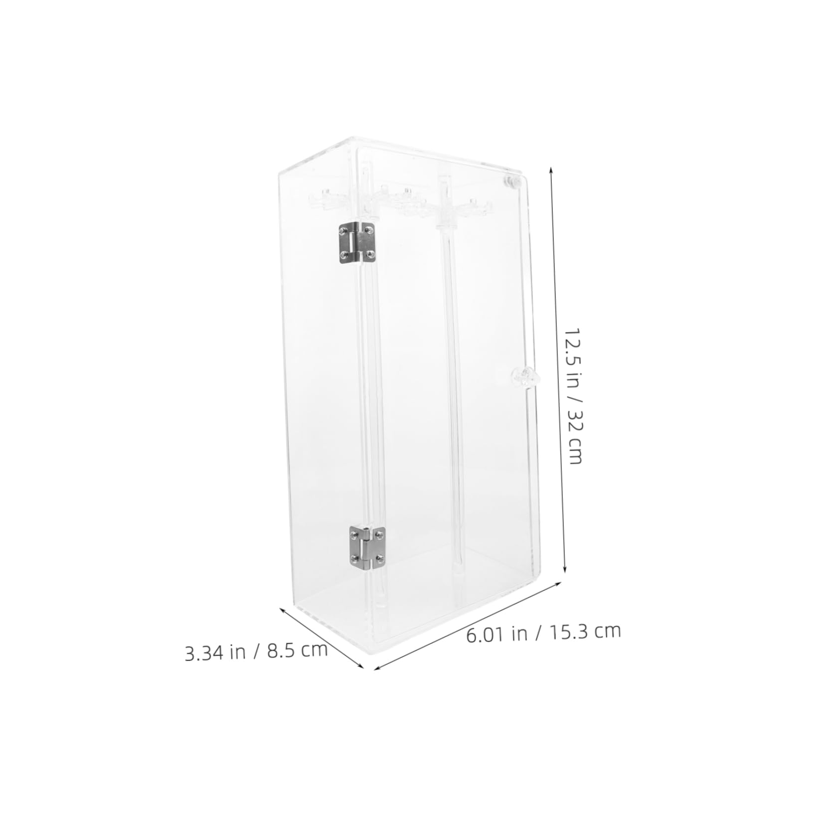 KOMBIUDA Rotatable Clear Plastic Jewelry Organizer Travel Friendly Necklace Holder for Long Necklaces Pendants Bracelets Compact Display Case for Earrings and Jewelry Storage