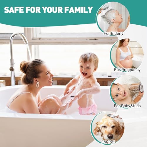 Image of Square Shower Mat Non Slip: 24 x 24 Inch Shower Mats with Drain Hole in Middle - PVC Loofah Anti Slip Shower Floor Matt for Inside Shower