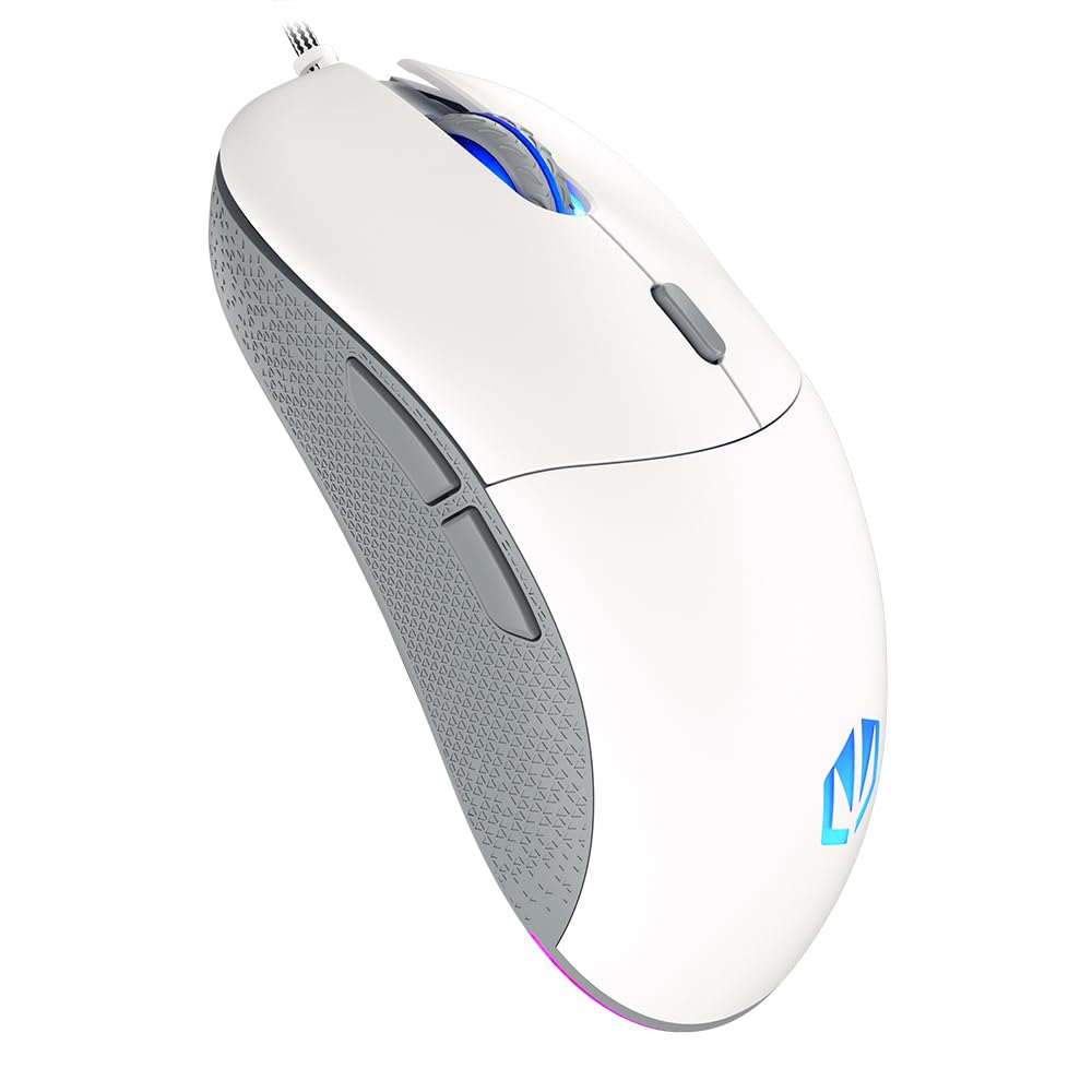 ENDORFY GEM Plus Onyx White, mouse da gaming leggero, sensore PixArt PAW3370, 19 000 DPI, EY6A011