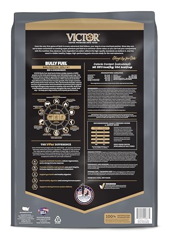 Image of VICTOR Bully Fuel Dry Dog Food - High-Calorie Formula for Muscle, 15 lb