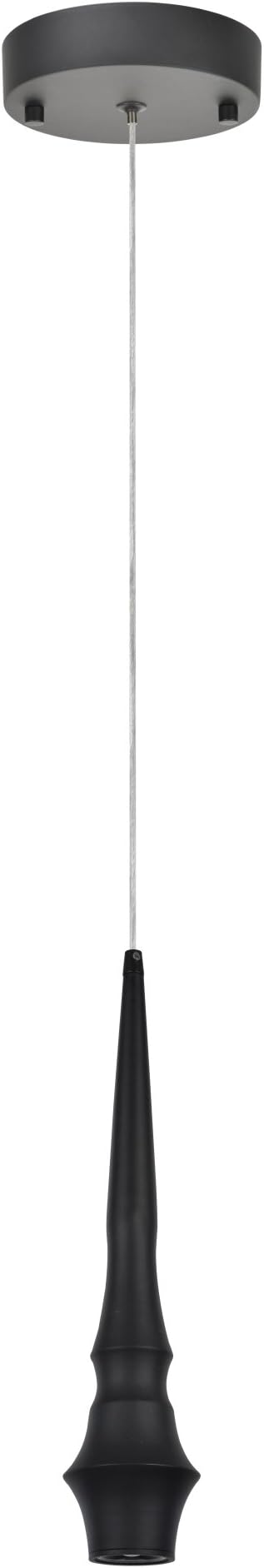 Aspen Creative Black 61070-2 One-Light LED Pendant Finish, 1