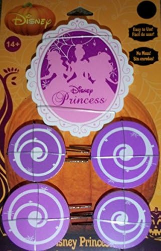 Disney Princess Pink Carriage 5 Piece Wooden Halloween Pumpkin Push In Set