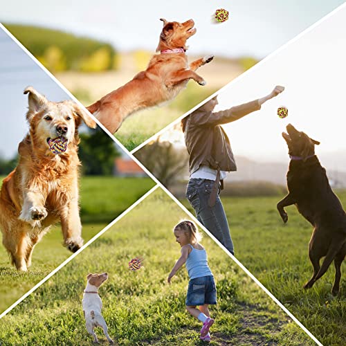 Vivifying Hund Seil Ball, 2 Stück Kaubälle aus Geflochtener Baumwolle für Hunde Zahnreinigung