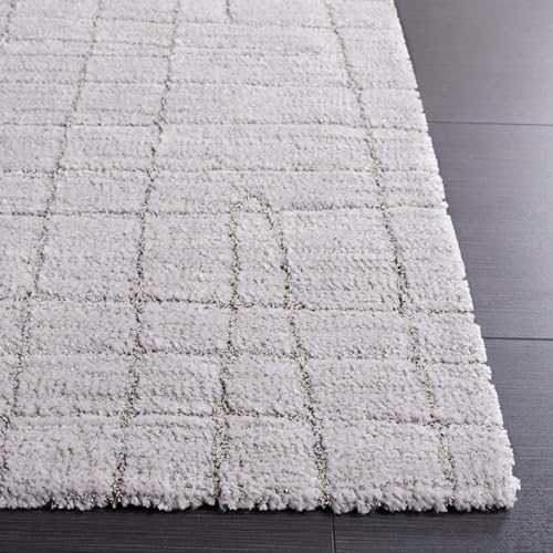 Safavieh Neptune Collection Geometric Area Rugs for Living Room Dining Room Bedroom Short Pile Light Grey 3ft x 5ft - Image 3