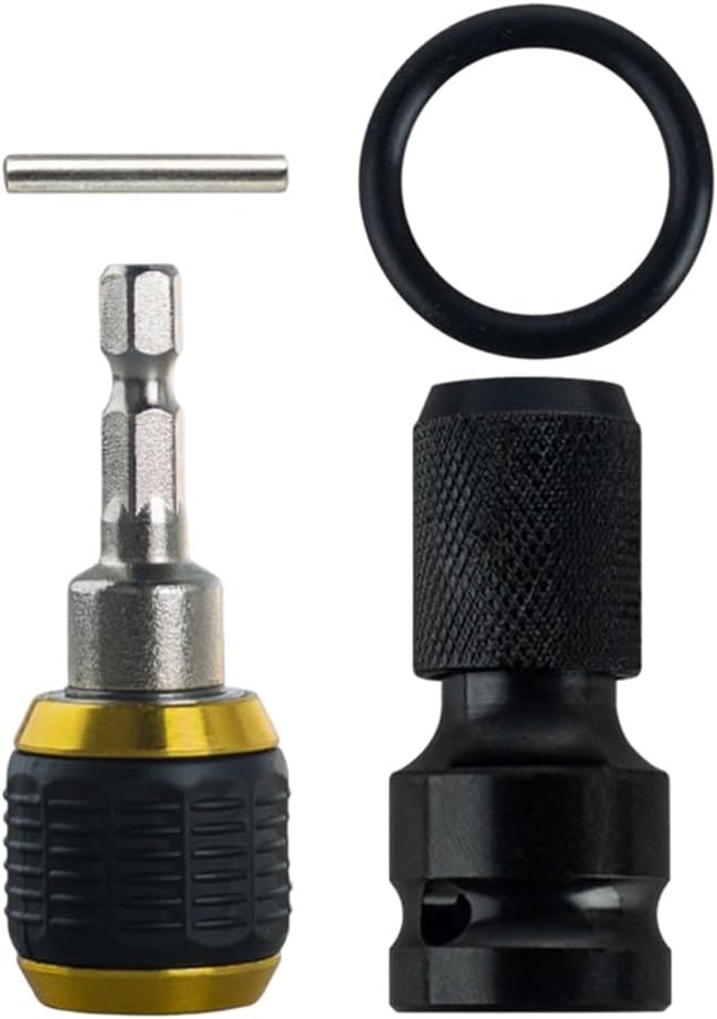 1/4 Inch Hex Shank Drill Chuck Adapter 60mm Quick Coupling Bit Holder for Connecting Power Tool Accessories with Stable Fit