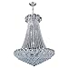 Worldwide Lighting W83034C30 Empire - 85" Eighteen Light Large Chandelier, Polished Chrome Finish with Clear Crystal