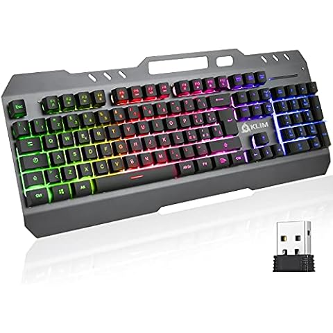 KLIM Lightning Wireless Tastatur Gamer Italienisch USB Cover