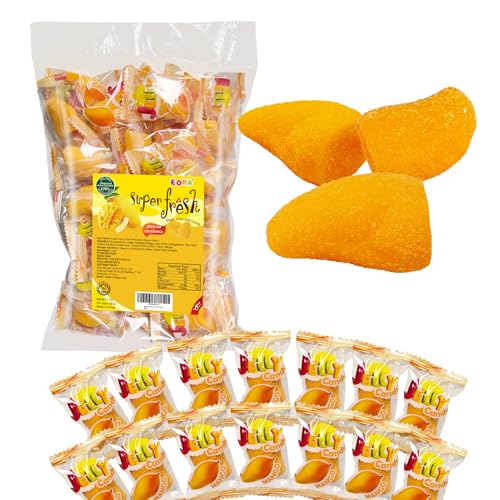 Vegan Mango Candy Gummy Individually Wrapped Bulk, 1 lb Bulk, Soft &amp; Chewy