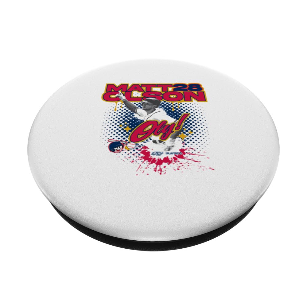 Matt Olson Atlanta Baseball Sket One x MLB Players PopSockets Adhesive PopGrip, Black - Image 2