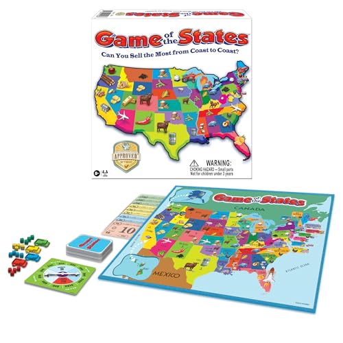 Game of The States with 1970's Original Artwork, by Winning Moves Games USA, Children's Pick Up and...
