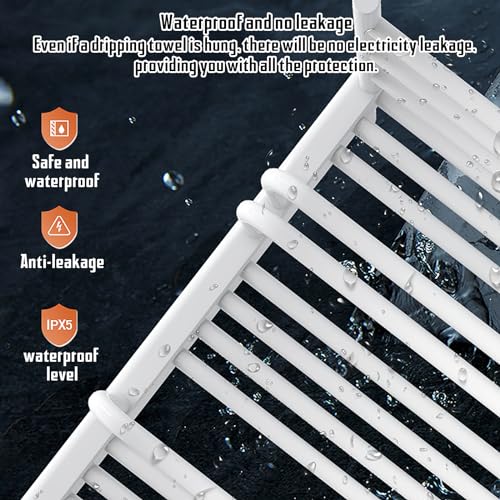 Calentador de toallas para eliminar la humedad con estante térmico de pared digital 5