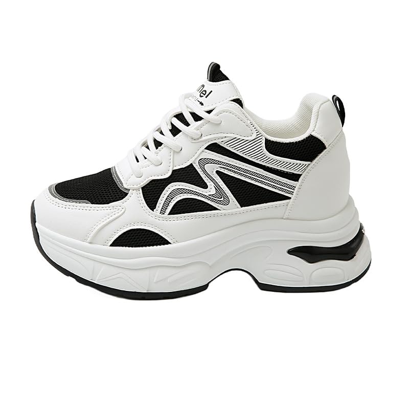 Summer Girl Breathable Thick-Soled Student mesh Sports Height Increase Small White Shoes