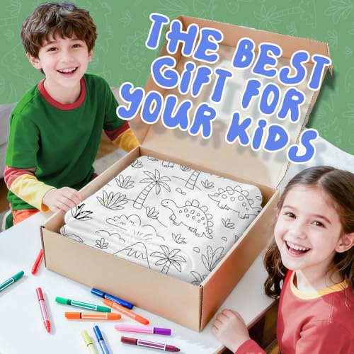 Image of Wearable Blanket Hoodie for Kids, Coloring Teen Hoodie Blanket