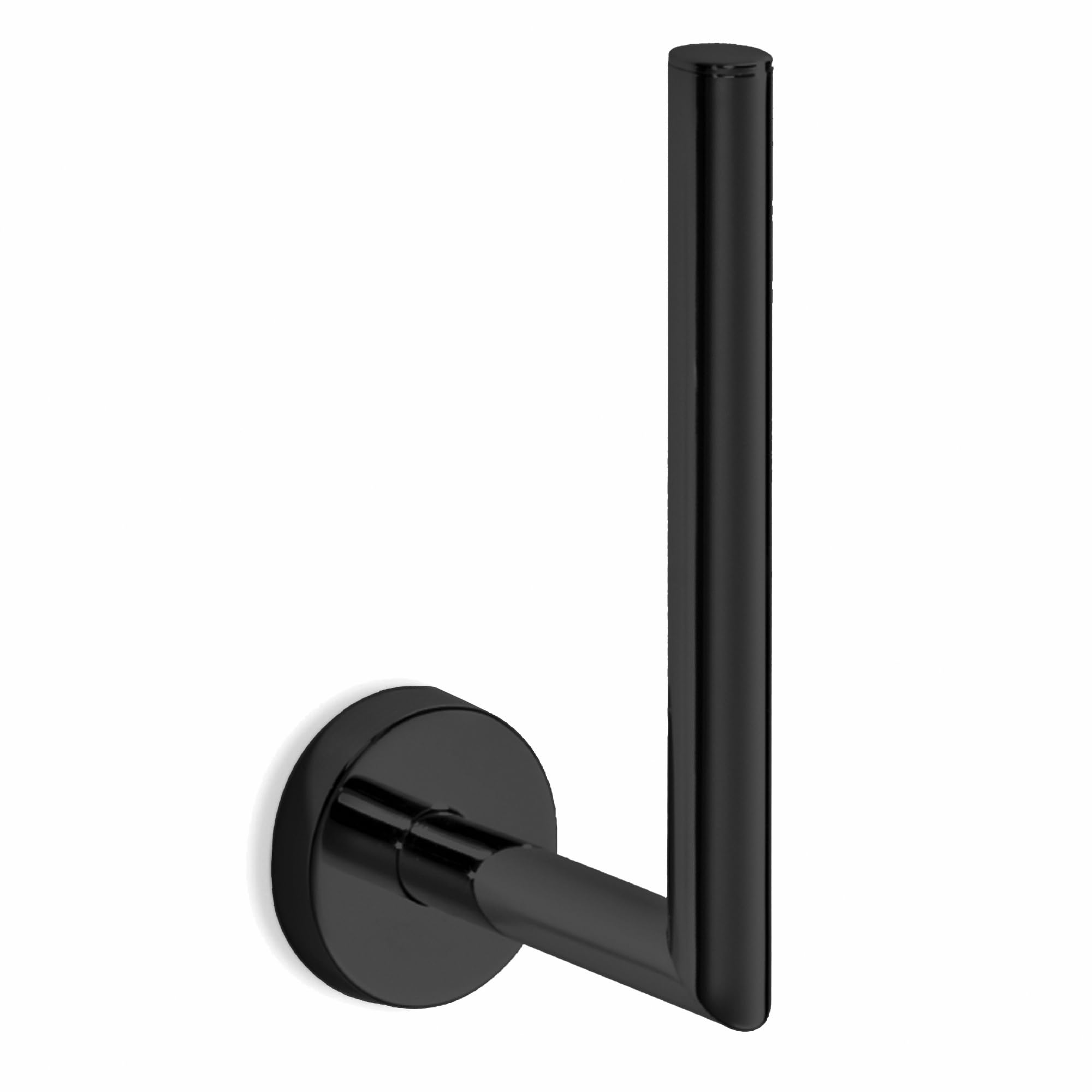 INDA | Design-Ersatzrollenhalter (5,3 x 9,1 x 17,6 cm) | Serie Gealuna, aus Stahl, einfach zu installieren, moderner Stil, Made in Italy, Farbe Schwarz - matt