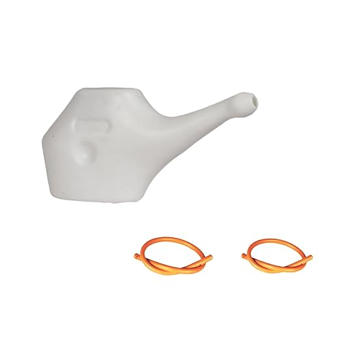 Yoga Store Wala Jal Neti Pot with Rubber Neti (White)