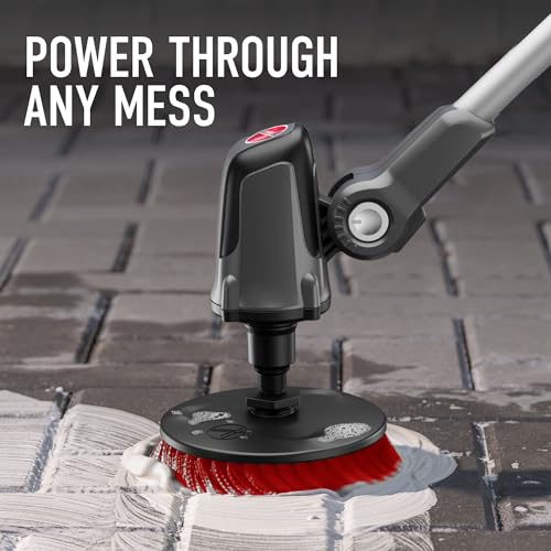 Image of Hoover ONEPWR Telescoping Cordless Scrubber, with 4-Feet Extending Cleaning Reach, BH51000V + 6 inch Hard Bristle Cleaning Brush, for Heavy-Duty Whole-Home Cleaning, AH86300