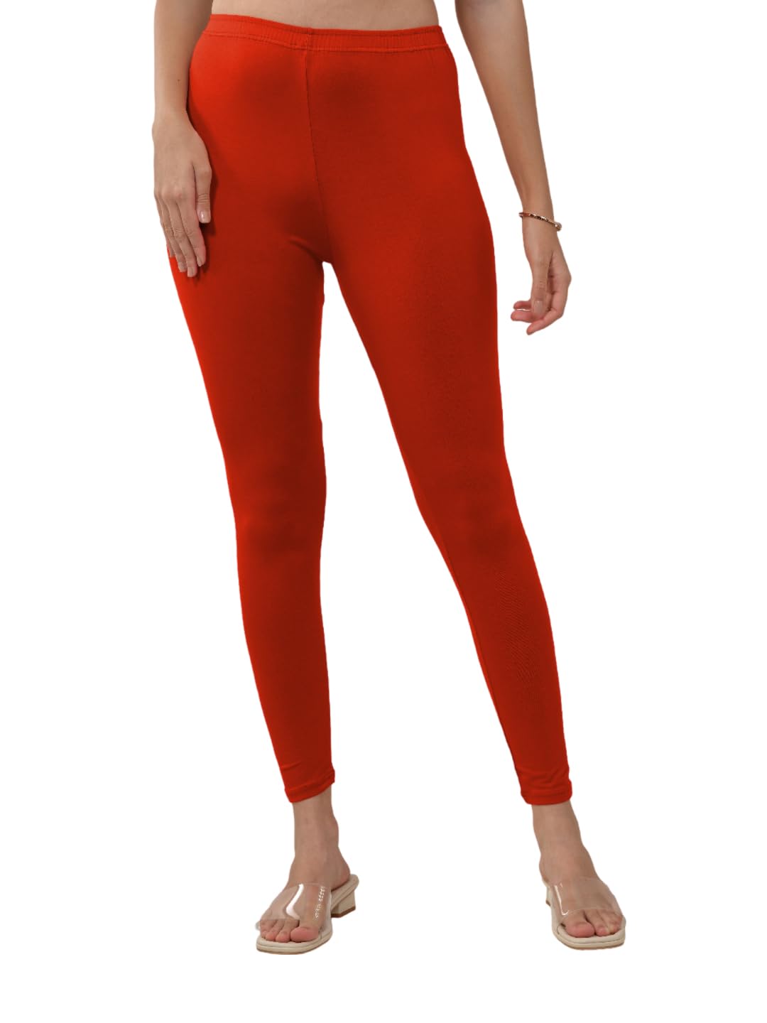 lux lyra Lyra Women Solid Premium Cotton Ankle Length Leggings | Mid-Waist | Fashionwear-picture-30