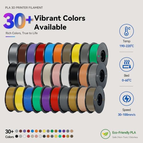 Image of Kingroon PLA 3D Printer Filament, Dimensional Accuracy + /- 0.02 mm, 1 kg Spool(2.2lbs), 1.75 mm,Green