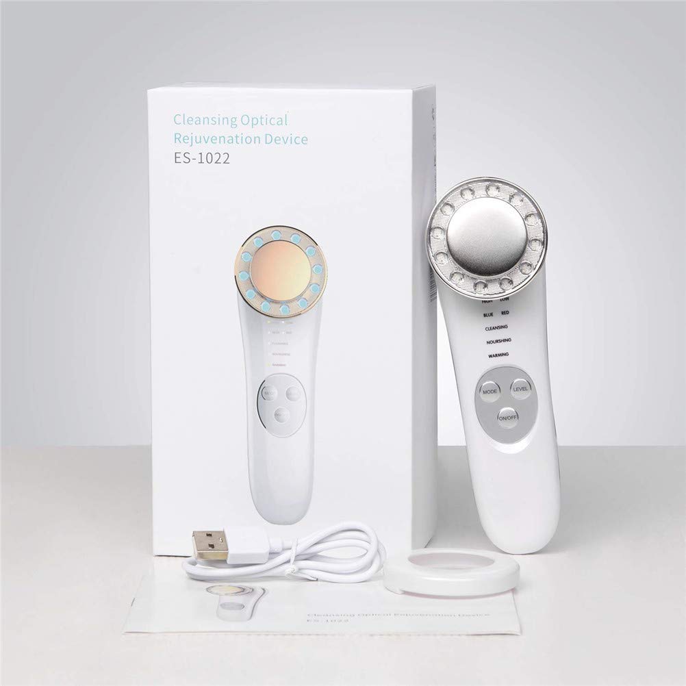 Aparato Facial Ultrasonido, 7 En 1 RF LED Facial Instrumento Multifuncional Dispositivo Anti-Edad Rejuvenecimiento De La Piel Anti-Arrugas Anti-Acné Apriete De La Piel Limpieza Facial