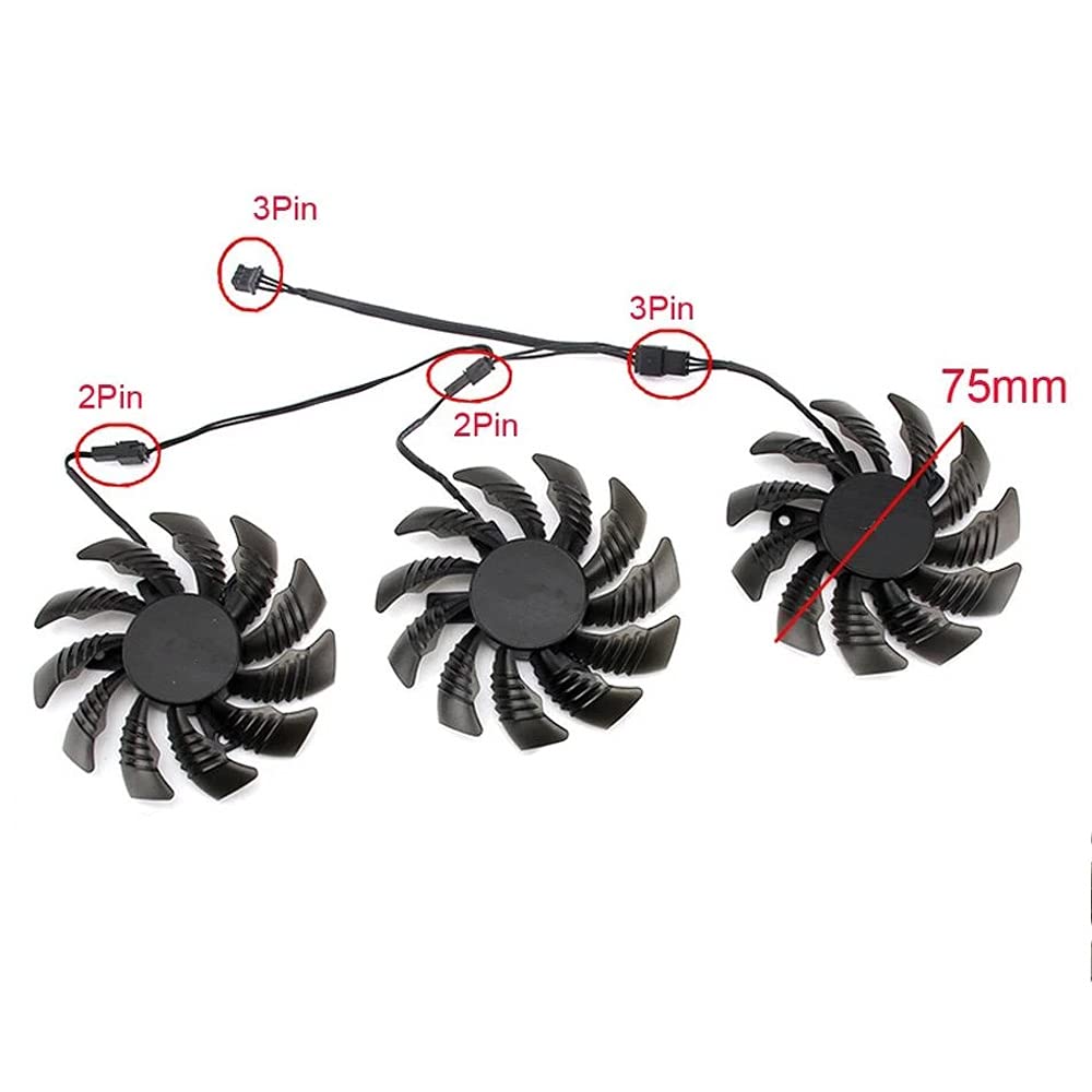 Amazon.com: Rakstore T128010SM 75mm Graphics Card Cooling Fan