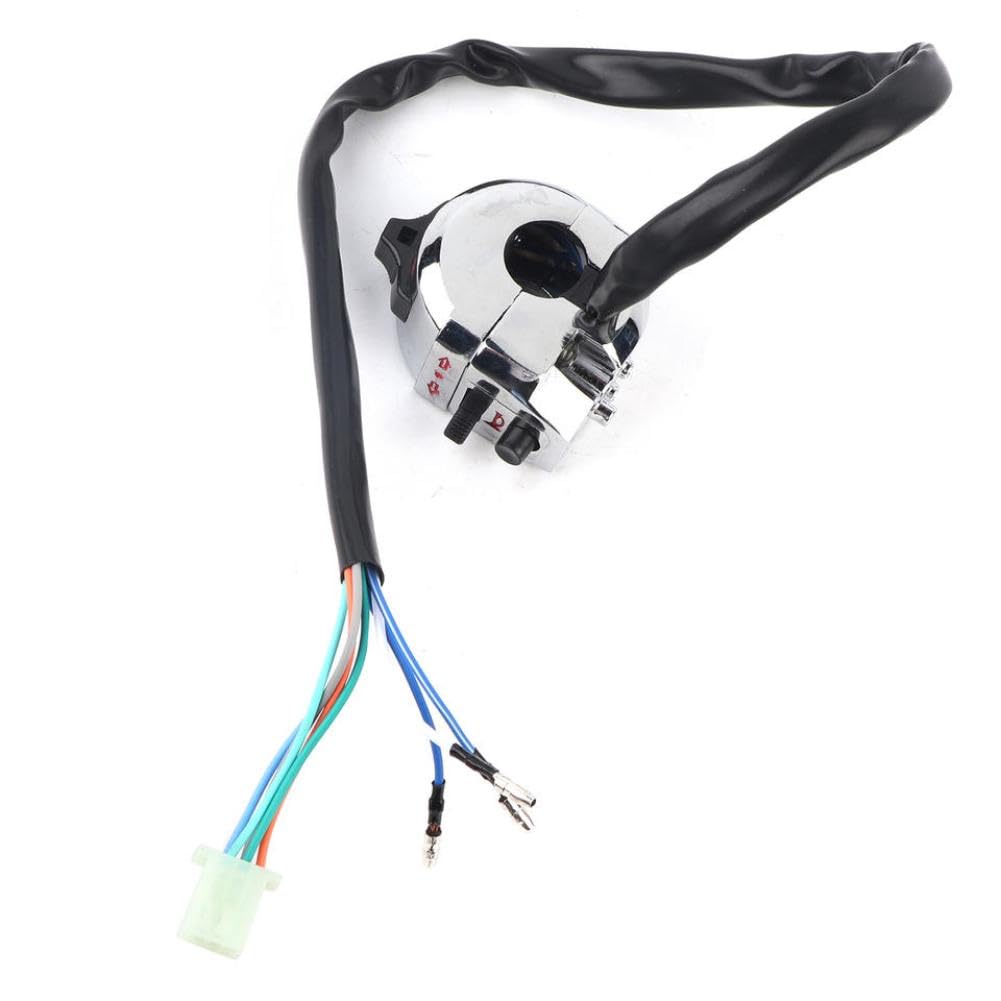 Interruptor intermitente de bocina para motocicleta Compatible con manillar de 22mm