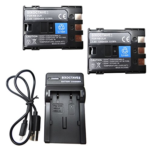 str NB-2L NB-2LH 互換バッテリー2個&USB充電器チャージャーCBC-NB2 CB-2LW セット キヤノン HF R10/HF R11/G7/G9/S30/S40/S45/イオス EOS 350D/EOS 400D/Digital N/Kiss Digital N/EOS Digital Rebel XT/S50/PowerShot S60/S70/S80 等カメラ互換対応