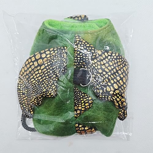 Image of 3 Packs Bearded Dragon Harness and Leash Adjustable(S,M,L) - Soft Leather Reptile Lizard Leash for Amphibians and Other Small Pet Animals (Dinosaur)
