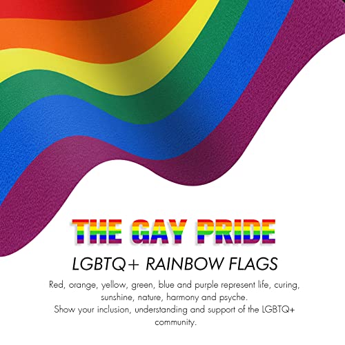 3 Pcs Pride Flags Lgbtq Flags Rainbow Pride Table Desk Flags With Stainless Steel Stand Base For Pride Festival Lgbtq Pride Month Carnival Party Decoration Pride Rainbow Party (Lgbtq) #TOP3