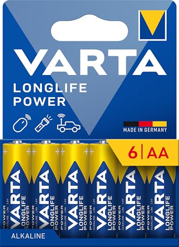 VARTA Batteries AA, Pack of 6, Longlife Power, Alkaline