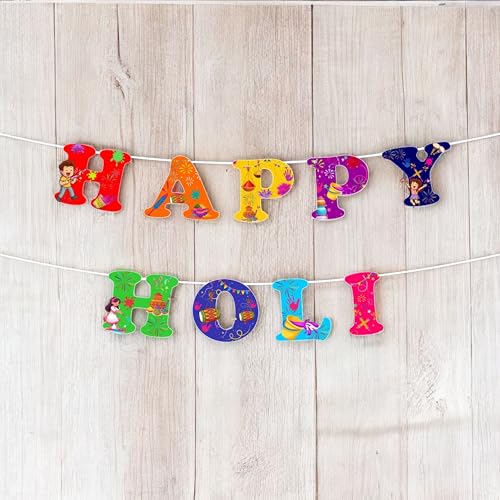 Image of Happy Holi Photo Booth Props Set (20+ Pcs) for Kids & Newborn | Festival Photoshoot Accessories, Party Decorations Cards, Colorful Holi Celebration Props