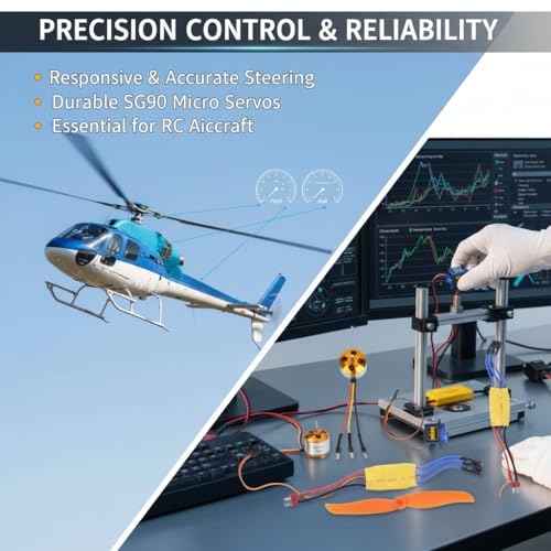 Image of POCREATION Brushless Motor, 2200Kv Versatility Rc Plane Parts Brushless Motor 30A Esc Sg90 9G Micro Servo 6035 Propeller, with T Plug and 3.5Mm Banana