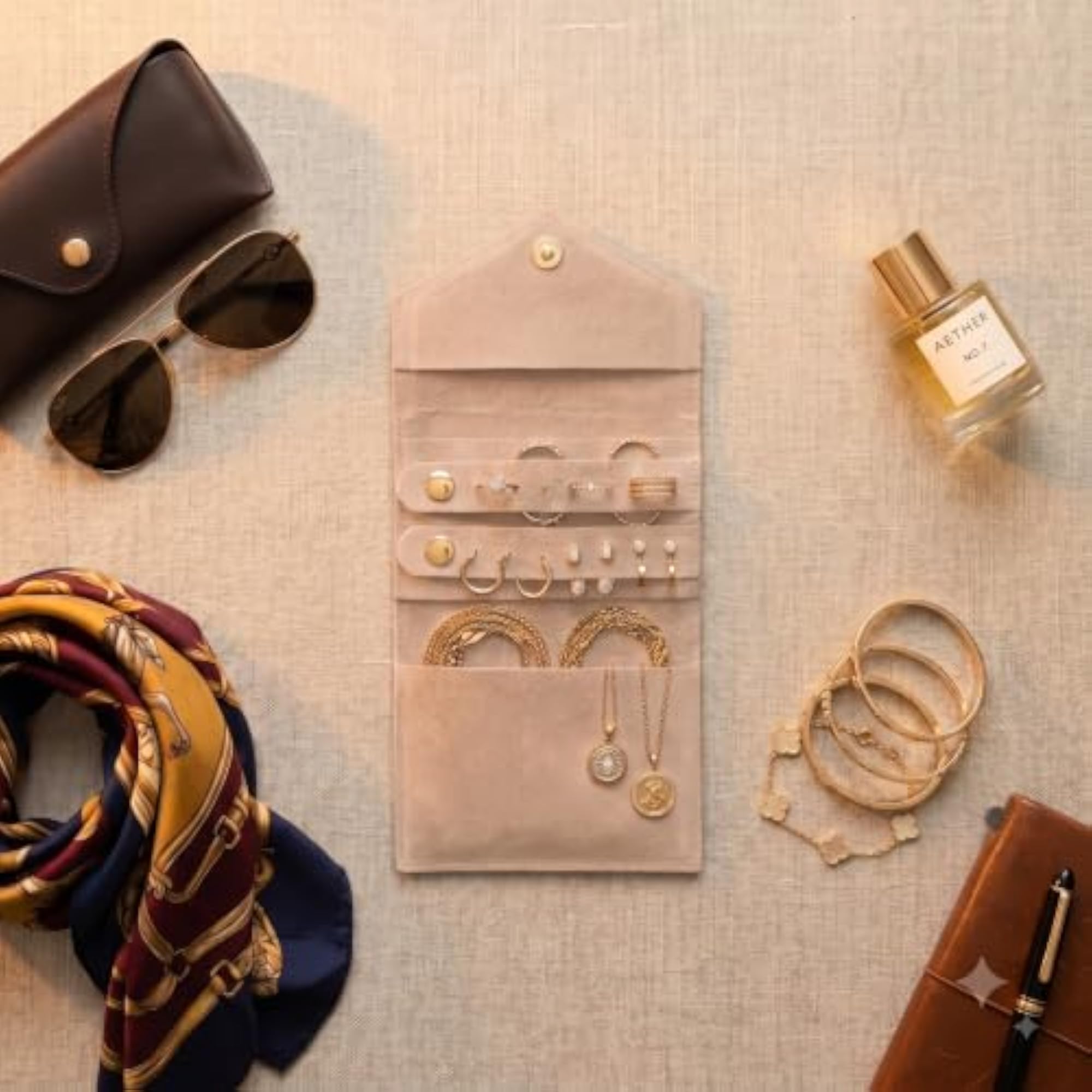 Travel Jewelry Organizer Pouch for Women